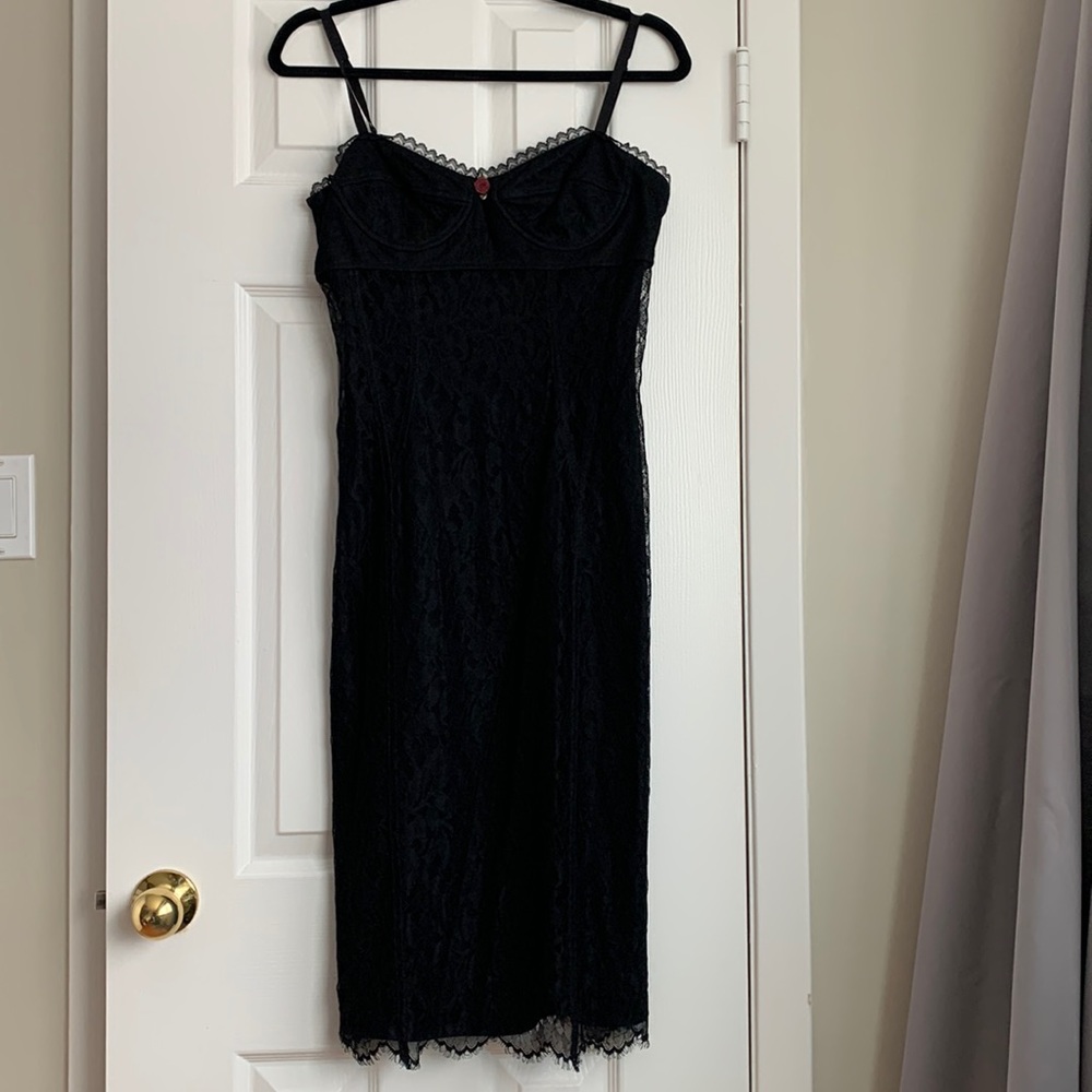 Nine West Black Lace Stretch Dress